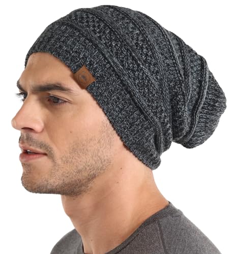Image of Tough Headwear Slouchy Oversized Beanie Hat - Warm Winter Hats for Women - Stretch Fit Mens Beanie