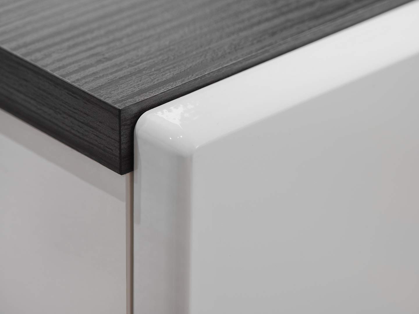 KRYSPOL Wohnwand Solido Modernes Design (Norwegische Kiefer Schwarz + Glänzend Weiß)