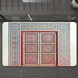 Super absorption de l'eau : le tapis est fabriqué en microfibre douce, ce qui le rend rapide à absorber l'eau et à aspirer la poussière, gardant vos sols de salle de bain secs et propres.