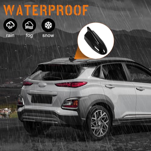 Image of Shark Fin Antenna Cover,Car Roof Antenna Caps Compatible with Hyundai Kona 2018 2019 2020 2021 2022 2023,for Kia Sorento 2019-2020,96210-J9300,Antenna Topper Cover with Chip,Glossy Black