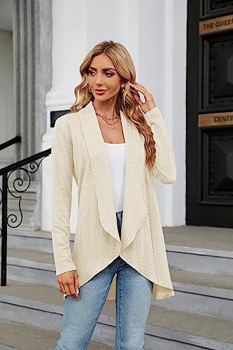 Image of Cardigan for Women Long Sleeve Sweaters Casual Lightweight Knit Open Front Fall Fashion Outfits