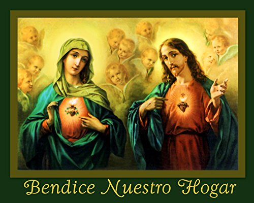Hispanic World Bendicion del Hogar Sagrado de Jesus & Inmaculado Corazon de Maria (11X14)