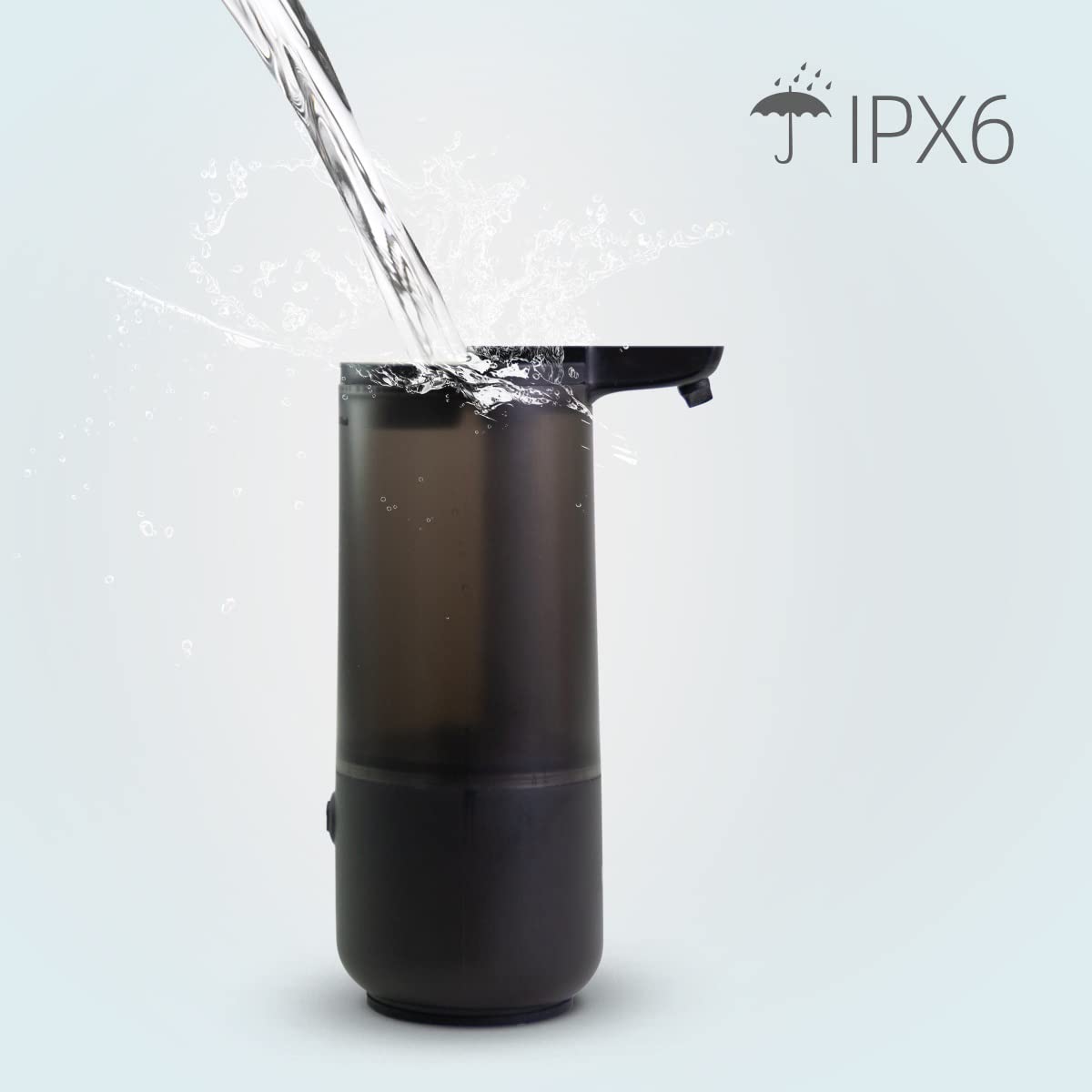 Bernstein Dispenser di sapone automatico SP1 con sensore, senza contatto, 250 ml, classe di protezione IPX6, dosatore automatico, dispenser di sapone nero
