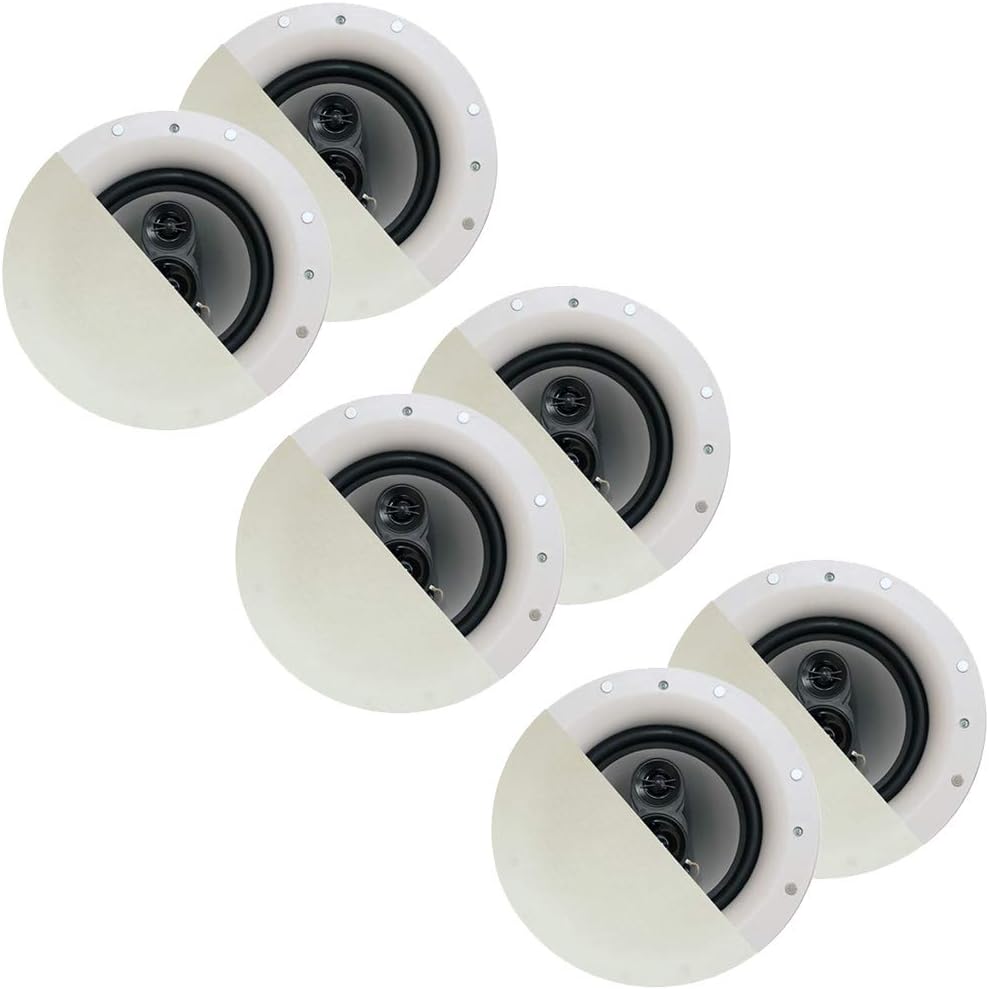 Acoustic Audio CSic84 Frameless in Ceiling 8" Speaker 3 Pair Pack 3 Way Home Theater Speakers