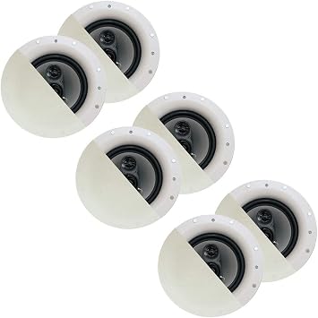 Acoustic Audio CSic84 Frameless in Ceiling 8" Speaker 3 Pair Pack 3 Way Home Theater Speakers