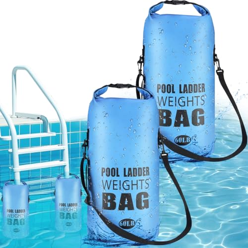Piemow 2 Pack Pool Ladder Weight Bags 60LB Waterproof PVC Sand Bags
