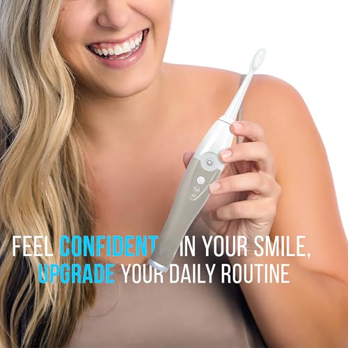 Image of TAO Clean UV Sanitizing Sonic Toothbrush and Cleaning Station, Electric Toothbrush, Dual Speed Setting, Sandstone