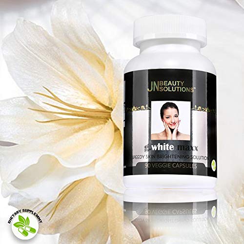 Skin Brightening Supplement G.white Maxx, Increase The Immune System, Boost Anti-Oxidants And Complexion Lightening Skincare With Glutathione, Vitamin C And European Bilberry Extract. #TOP4