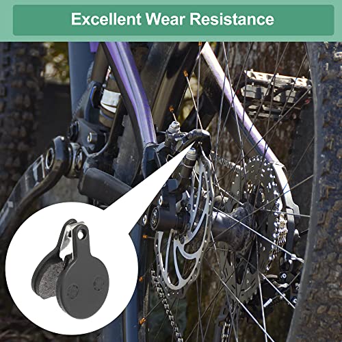 X AUTOHAUX 4 Pair Semi Metal Disc Bike Brake Pads with Spring Leaf for Tektro, Black - Image 3
