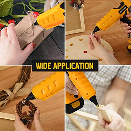 image for Hot Glue Gun, 20V Cordless Glue Gun Full Size with 12 Pcs Glue Sticks 