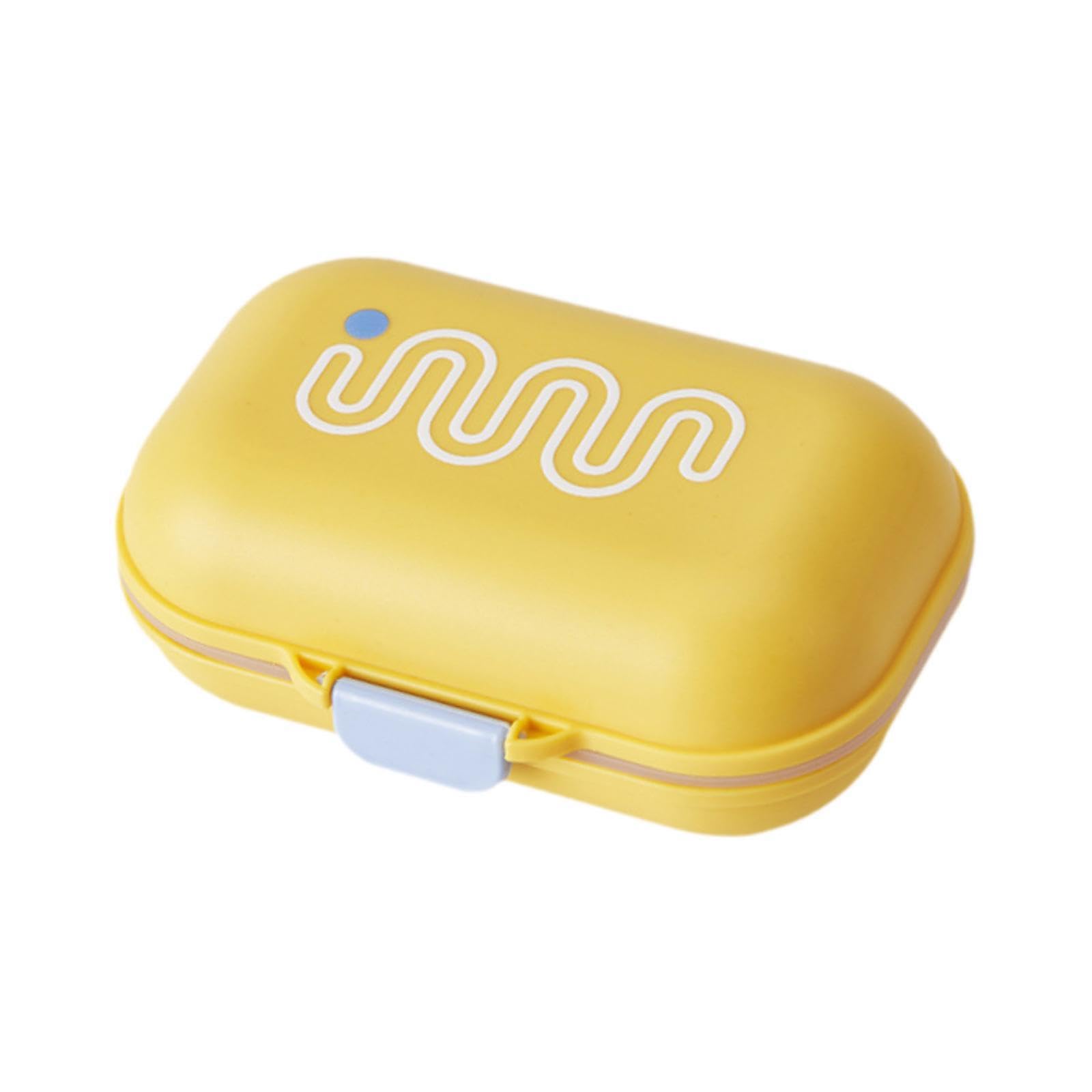 PIXZCSA Undeniably Efficient Leakproof Soap Dish With Lid Outdoor Compact Travel Tray And Sealing Cover To Meet Various Usage Needs. Is Suitable For Variety, yellow, 11.5x7.5x4.8cm