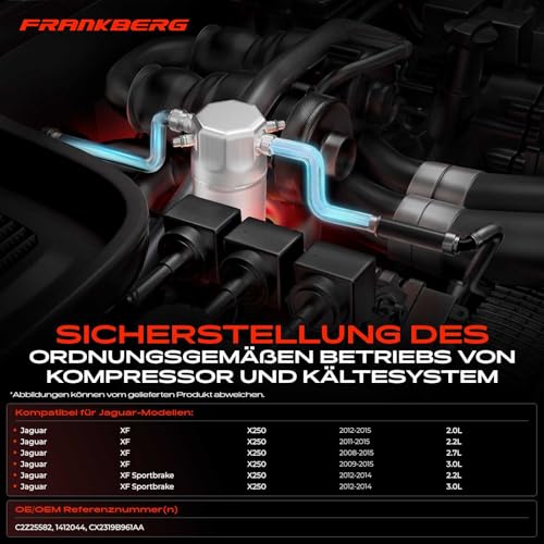 Frankberg Trockner Klimaanlage Kompatibel mit XF Sportbrake X250 2.2 D XF Sportbrake X250 3.0 D XF X250 3.0 D XF X250 2.2 D XF X250 2.7 D Replace# CX2319B961AA,C2Z25582