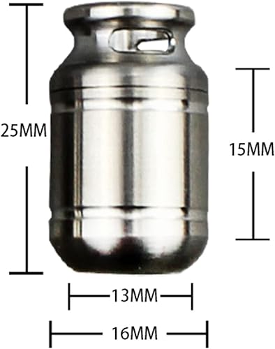 Miniatura 8 de WANERSEN Pastillero de titanio con anillo de acero inoxidable 304 EDC caja impermeable cápsula de urgencia bolsillo caja de metal pequeño para