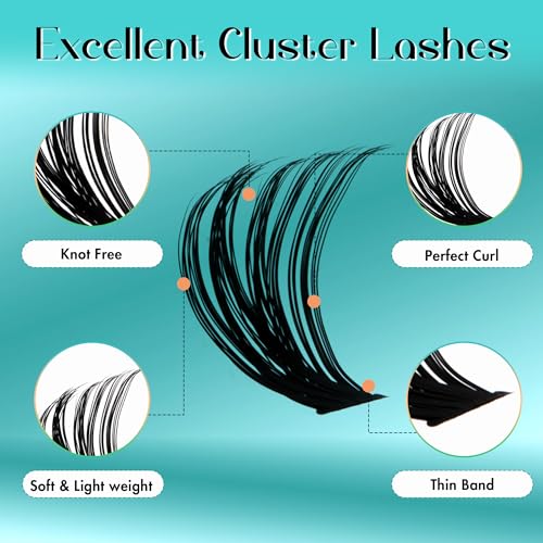 GEMERRY Individual Eyelashes 60D Curl Cluster Lashes Natural Eyelash Extension 280pcs Mixed Tray Reusable Handmade Home Application (60D-0.07D-10-18MIX) - Image 3