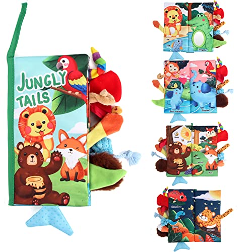 Coolplay Babybuch, Stoffbuch Baby Geschenk Junge, Knisterbuch Geschenk zur Geburt Babyspielzeug ab 6 Monate, Babyb&uuml;cher ab 0 Monate M&auml;dchen Quiet Book