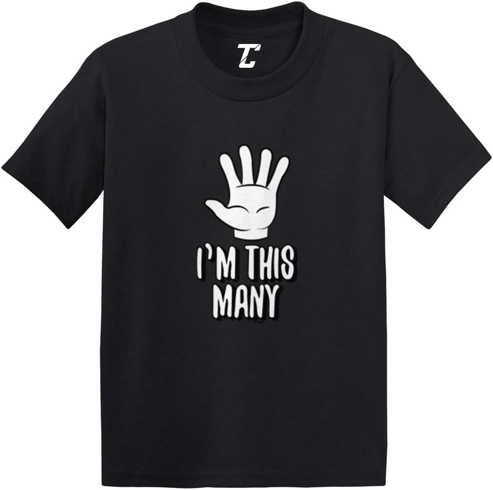 I'm This Many 5 - Five Year Old Birthday Infant/Toddler Cotton Jersey T-Shirt