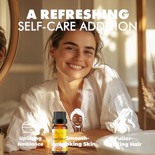 Image of Esslux Grapefruit Essential Oil | 100% Natural Aromatherapy Oil for Skin & Hair | Perfect for Diffusers, Soap Making, and DIY Projects | Refreshing Scent for Uplifting Moments, 15 ML