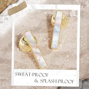 ELLA’S EARS Wireless Earbuds for Women, 360 Hrs Handmade Rare Australia Shell, 100Hrs Play Time, IP55 Waterproof Bluetooth 5.3 Headphones, 100 FT Rapid Pairing Stereo Upgrade Earphones for iOS/Android