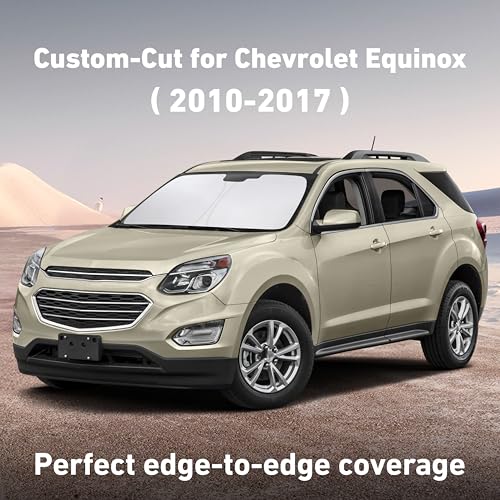 Image of EcoNour Windshield Sunshade for Chevrolet Equinox 2010-2015 2016 2017, Sun Visor for Front Windshield & Window Sun Shade Cover, UV Heat Blocker & Protector, Car Accessories