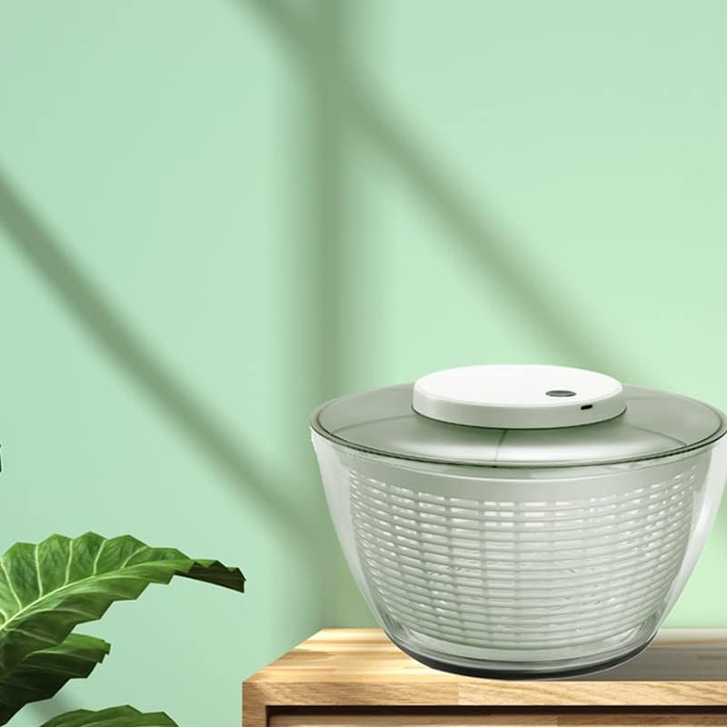 Elektrische Salatschleuder, 4,5 L, Große Kapazität, Salatschleuder, Multifunktionaler Obstwascher, Gemüsetrockner Für Die Küche Zu Hause