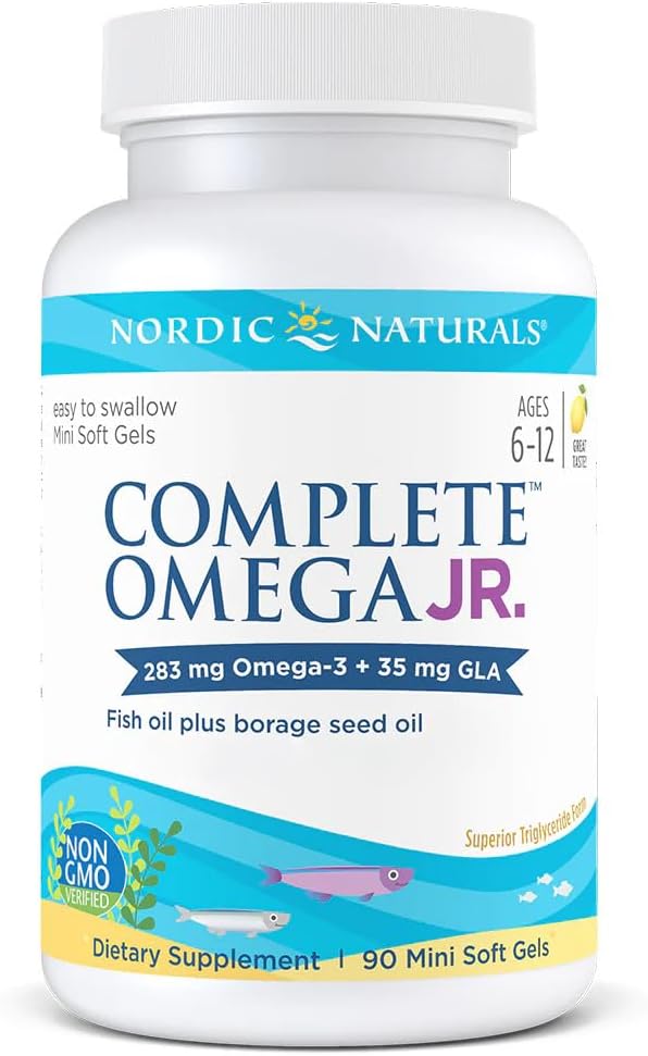 Complete Omega-3 JR, 283mg Omega-3, for Children, Lemon Flavour, with EPA and DHA, 90 Softgels, Lab-Tested, Soy Free, Gluten Free, Non-GMO