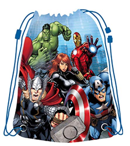 Excellent Housewares - Bolsa de plástico con cordón para niños, Marvel