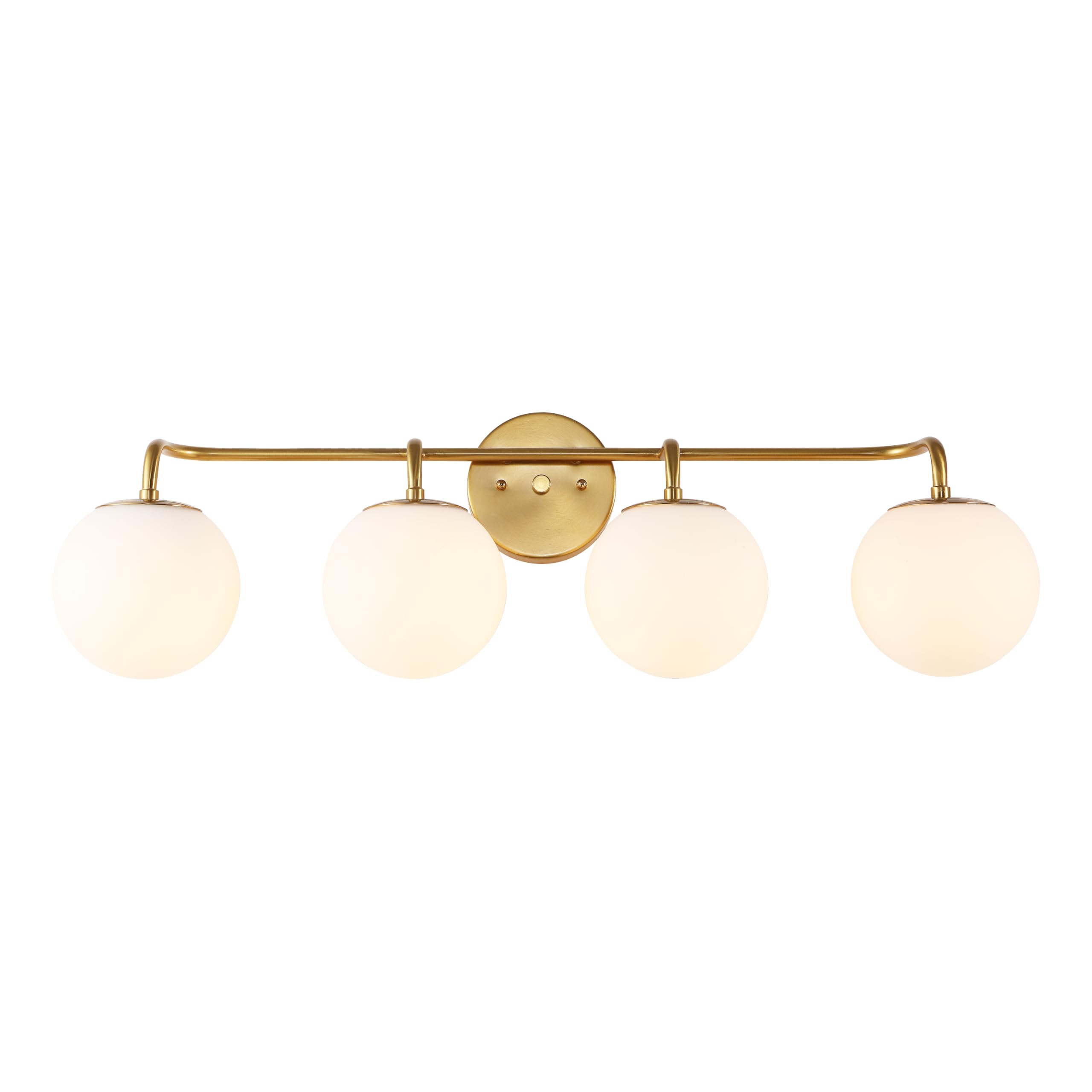 JONATHAN Y Louis Parisian Globe 31" Vanity 4-Light, Gold Painting