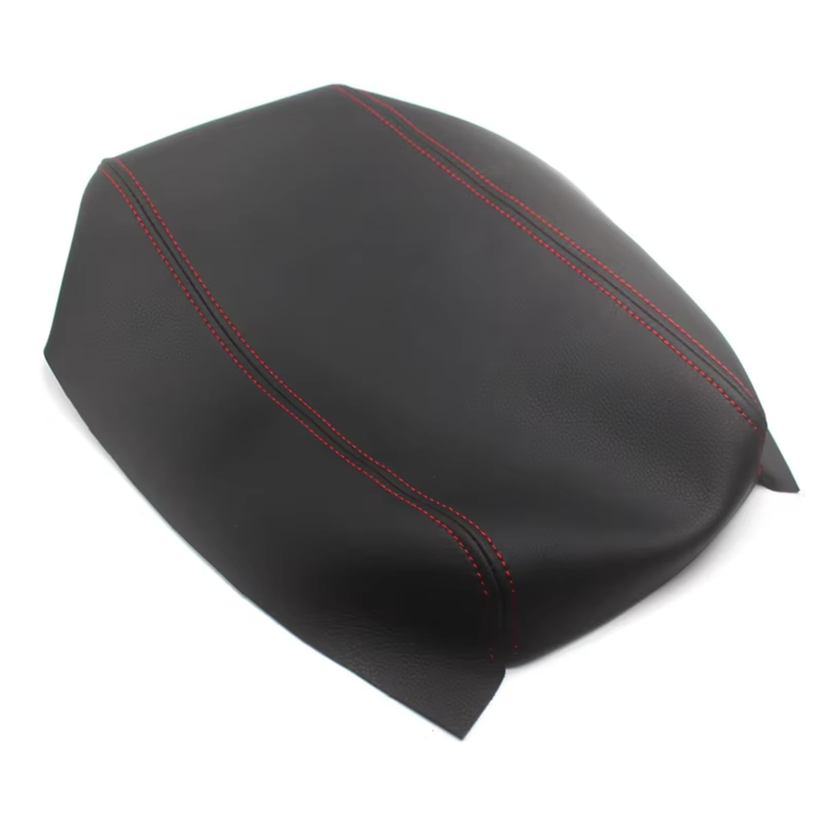 Car Interior Moulding Trim for Toyota for Prius 2004 2005 2006 2007 2008 Car Interior Center Armrest Console Box Cover Microfiber Leather Sticker Trim(Black with red)