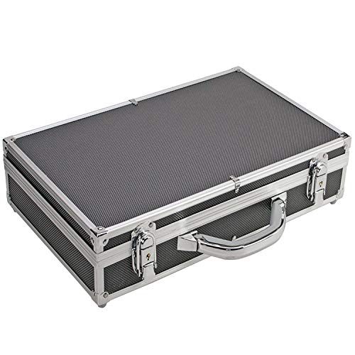 Safe 288 malette numismatique Diamant en Aluminium Noir Vide | 410 x 270 x 85 mm