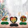 Black History Month Decorations Black History Month Centerpiece for Black History Month Table Party Decorations Black History Honeycomb Centerpiece for Black History Month Decoration, 9Pcs