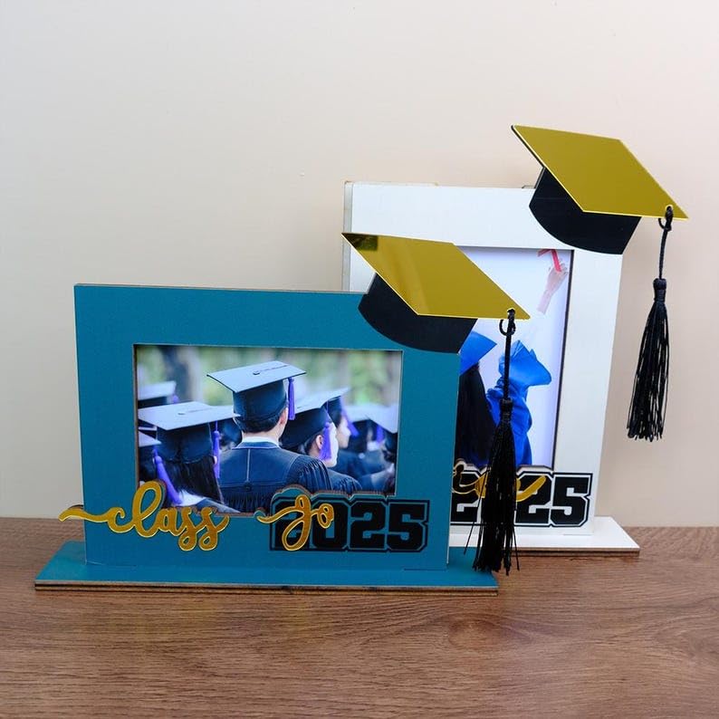 Personalized Graduation Picture Frame, Graduation Gifts With Wooden Magnetic Photo Frame, Class Of 2025, High School College University Grad Gifts
