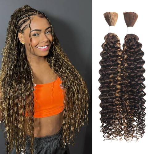 P4/30 Water Wave Ombre Bulk Human Braiding Hair 16inch 2