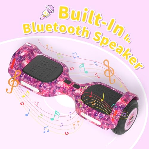 Image of SIMATE 6.5 inch Bluetooth Scooter, LED Lights & APP & Music Speaker, Long Battery Life, Gifts for Kids & Adults & Girls & Boys, for All Ages