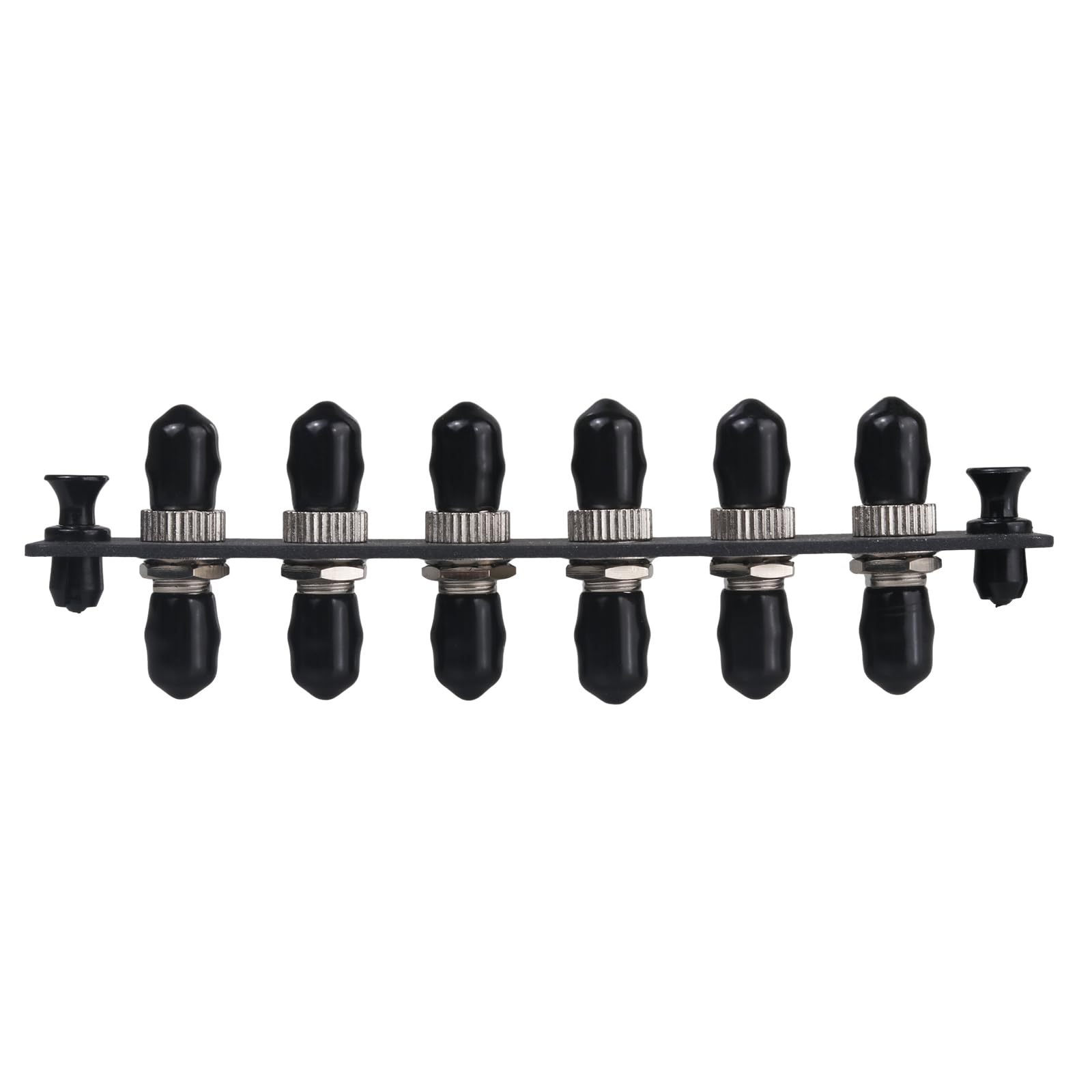 Lot de 3 panneaux de brassage Simplex ST en fibre avec adaptateurs Simplex monomode noir, 6 ports fibre