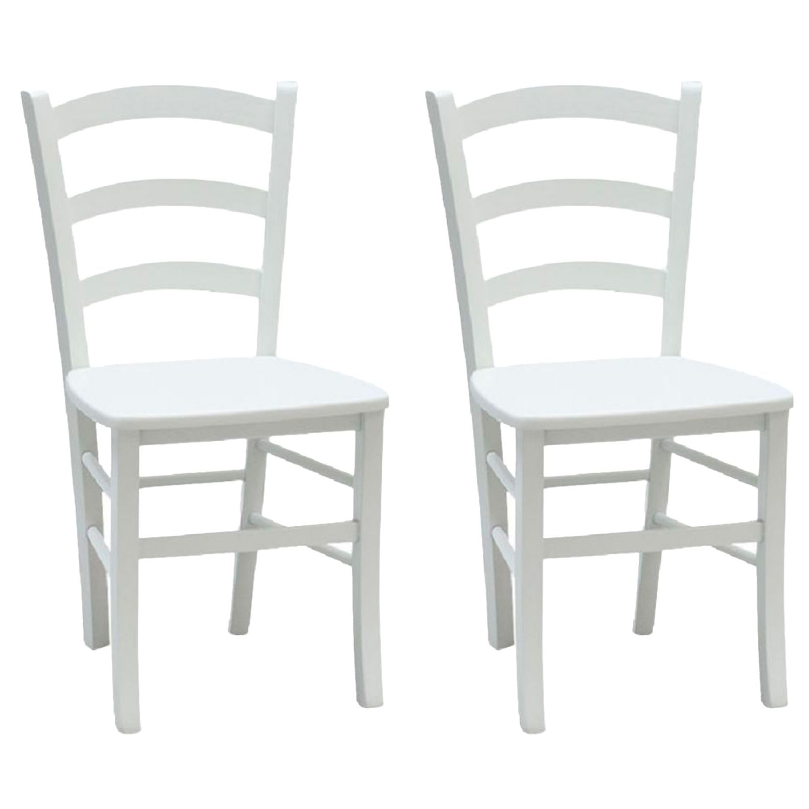 Vicentini arreda SET 2 SEDIE IN LEGNO SHABBY CHIC BIANCO VENEZIA SEDUTA LEGNO