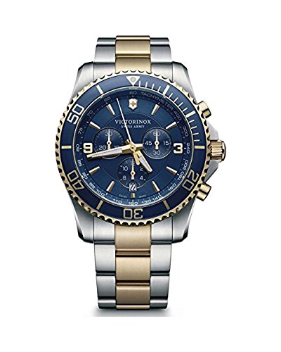 Victorinox Stainless Steel Swiss Army Maverick Analog Blue Dial Men Watch-241791, Silver Band - Image 2