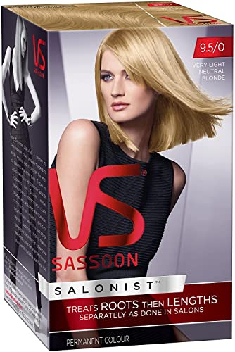 2 x Vidal Sassoon Salonist Permanent Hair Colour 9.5/0 Very Light Neutral Blonde Cover