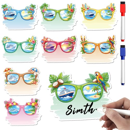 9 imanes decorativos de puerta con diseño tropical