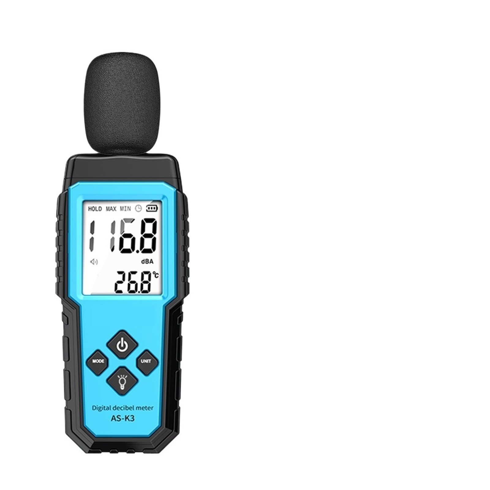 Decibelmetro, Misuratore di decibel digitale fonometro 30~130dB Misura livello sonoro rumore