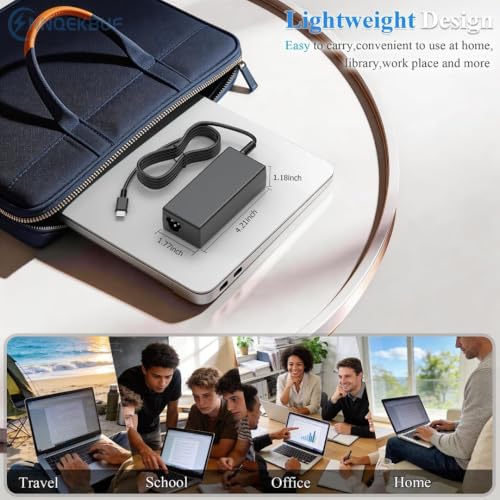 Image of Laptop Charger 65W USB C Power Adapter Compatible with Dell Chromebook 3100 3110 5190 5300 3300 3380 3400 3500 Latitude 5400 5420 5430 5440 5520 5530 5540 7340 7420 7430 7440 7480 7490 3340 3440 3540