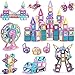 AOMIKS Magnet Tiles 199 PCS Mini Magnetic Building Blocks for Girls & Boys Birthday Gift 3D STEM Educational Learning Creativity Toys for Kids Ages 3 4 5 6 7 8 Years Old Macaron Color