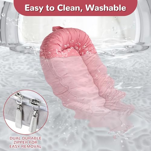 Image of EAQ Baby Lounger, Infant Lounger for Newborn,Portable Baby Nest Cover Breathable & Soft, Newborn Essentials