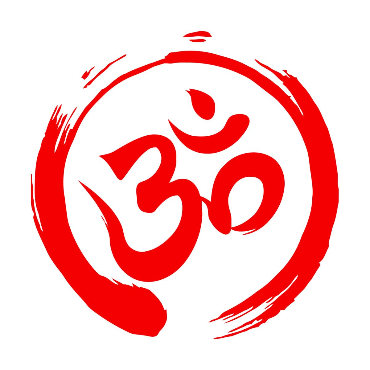 Symbol OM Symbol Logo Yoga Buddhism Spiritual Yoga Studio Wall Decals 81x81cm Personalized Customization Extra Large red