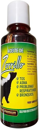 Miniatura 2 de Aceite de Zorrillo 100% Natural para problemas respiratorios TOS, asma, bronquio