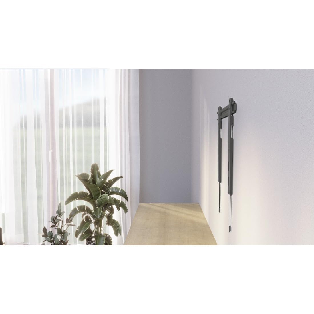 Hama Supporto TV da parete fisso Ultrafin Garanzia 10 anni (supporto TV da parete Extra-Plat, 80 kg Max, robusto, per display LCD/LED/OLED/Plasma da 94 a 229 cm (37" a 90") VESA Max 600 x 400) Grigio