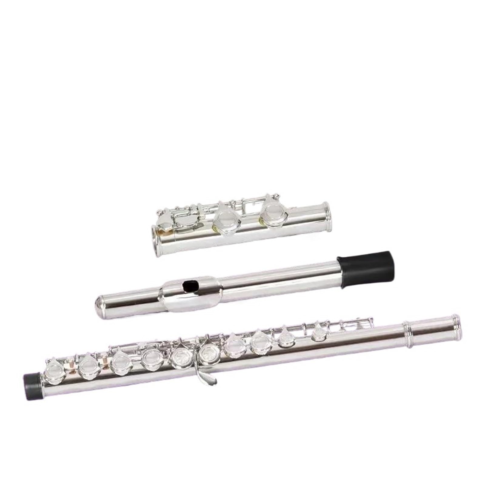 Strumento Flauto Professionale Flauto Traverso In Do Con Chiave In Mi A 16 Fori Strumento Placcato In Argento Nichelato Per Principianti E Professionisti(2)
