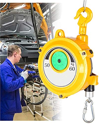 DJFKDYHPE Spring Balancer Retractable, Self-Locking Tool Balancer with Wire Rope for Assembly-Line, Easy to Adjust Tension, Industrial Grade Hand Tool(3 to 5kg)