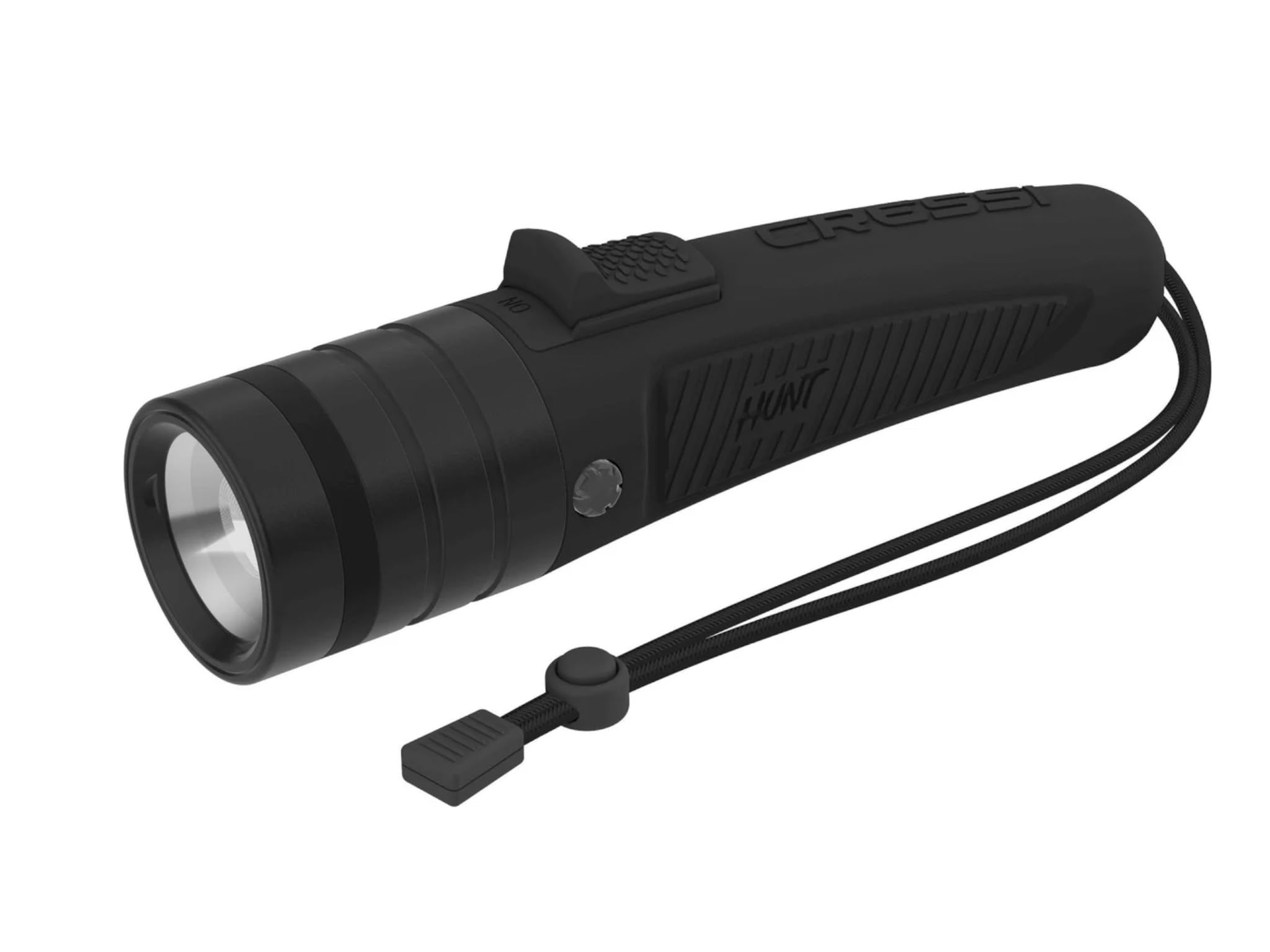 Cressi Hunt Torch 1600 Black - Linterna Subacuática LED Recargable 1600 Lúmenes Impermeable IPX8 100m