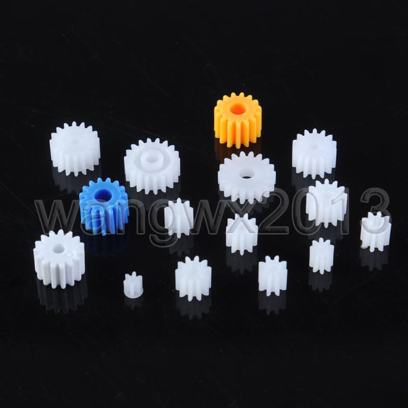 Generic 5X 6/8/9/10/12/14/15/18T Teeth 0.4/0.5 Mold 1-3mm Bore Motor Plastic Gear Wheel