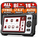 ANCEL FX6100 Bidirectional Scan Tool, Full System OBD2 Scanner Diagnostic Tool with Lifetime Free Updates, 15+ Service Reset, AutoVIN, Automotive Diagnostic Scanner for Car, CAN FD & FCA AutoAuth